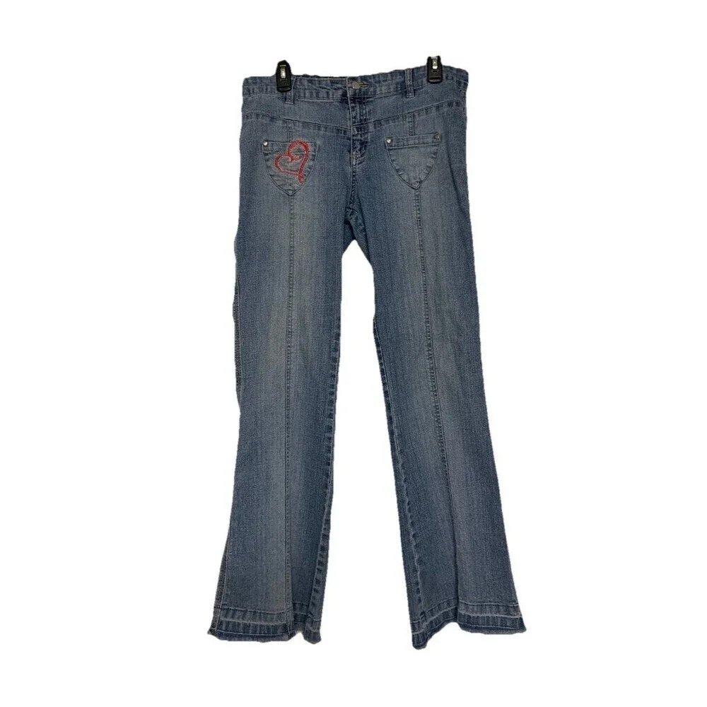 Vintage Platinum Edge Y2K Flare Mid Rise Jeans Size 13 Retro (CC12)